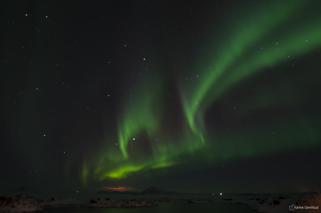 aurores boréales en Islande