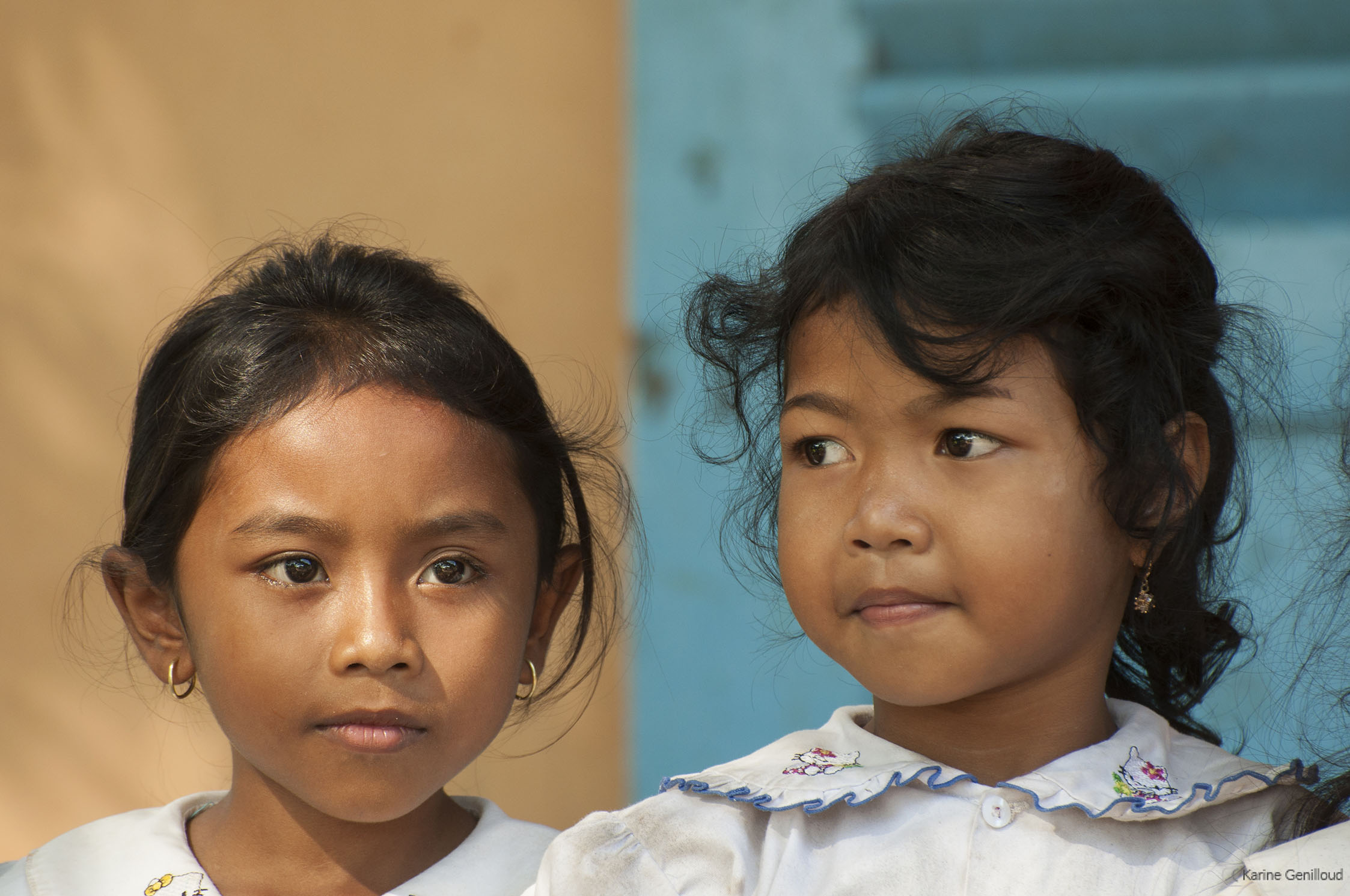 Portraits fillettes au Cambodge